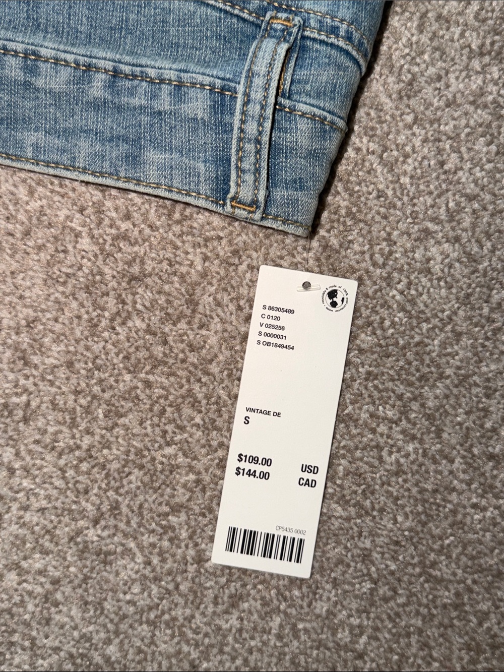 Urban Outfitters Blue Denim Maxi Skirt with Multi Plaid Panels - Picture 3 of 3